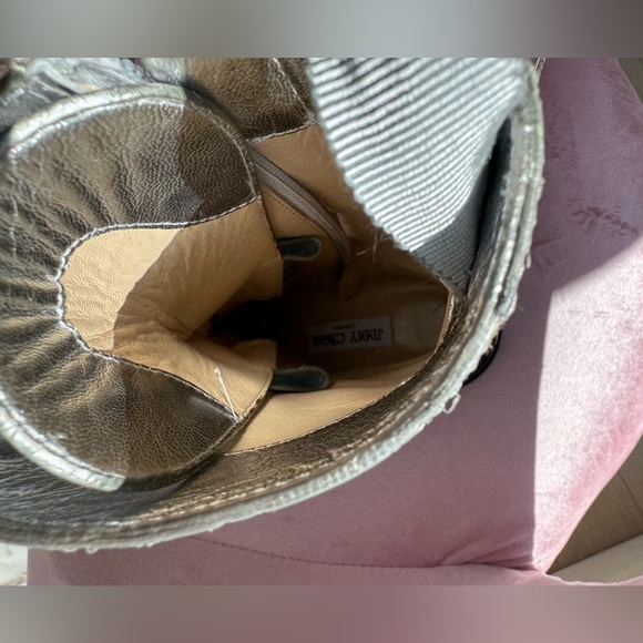 Jimmy Choo Patent Leather Ankle Boots in Silver - Picture 12 of 12